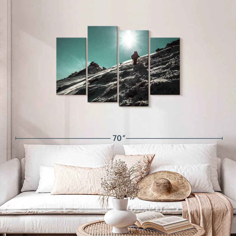 Winter Mountain Hiking, 27" H x 43" W