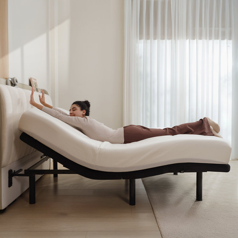 Zero Gravity Adjustable Bed Frame With Headboard, 4 Height Options, Usb, Light, Wireless Remote And Preset Positions