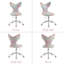 YHSNFJING Faux Fur Task Chair with Wheels