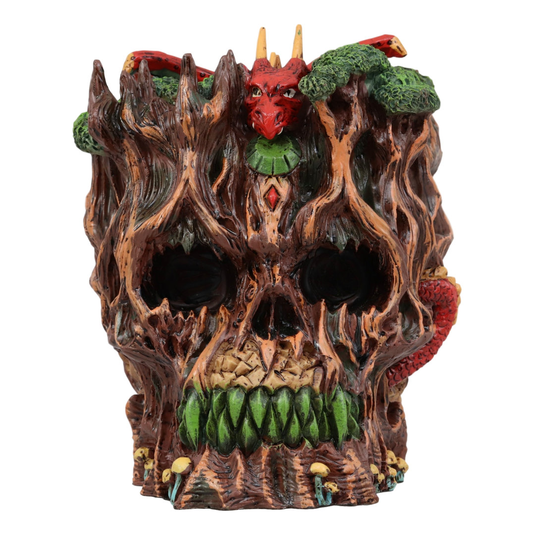Nunnari Forest Ent Treant Skull with Dragon Figurine World Menagerie
