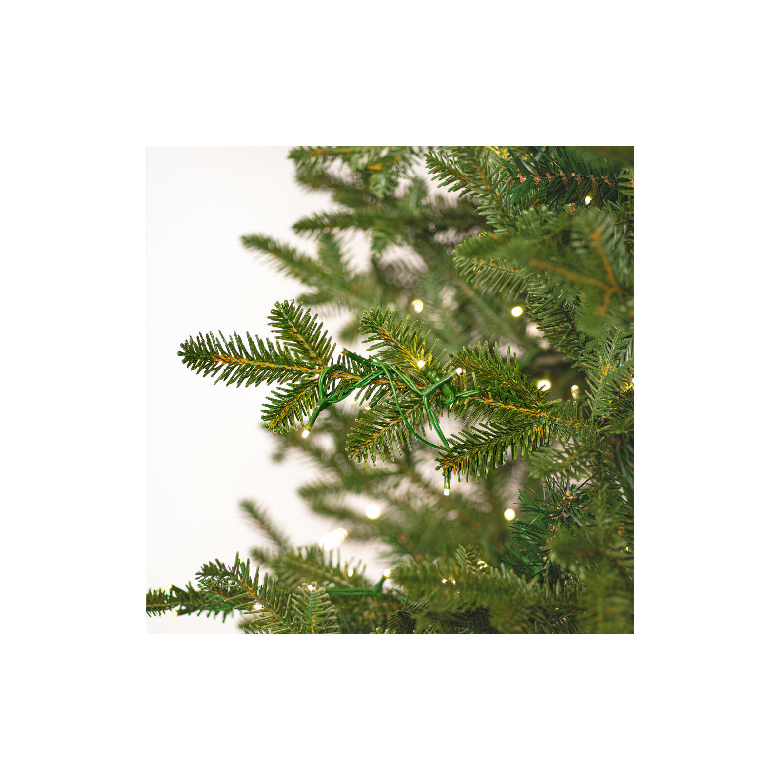 Georgian Fraser Fir Artificial Pre-Lit Christmas Tree, Clear/White, 10'