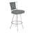 Borrelli Swivel 26 in. Walnut Wood and Steel Metal Counter Height Bar Stool-23206415