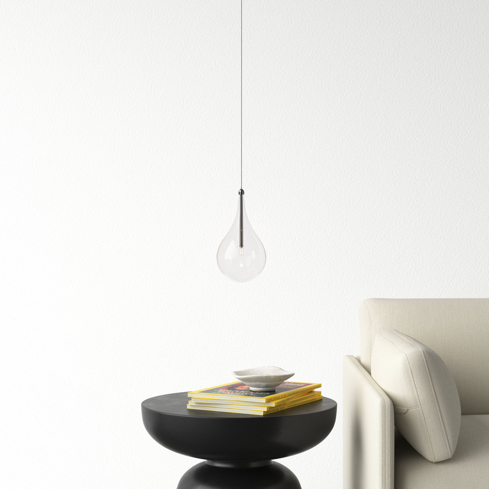 Deva Dimmable Teardrop Single Light Pendant
