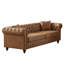 Ensemble canapé 3+3 places, canapé Chesterfield moderne du milieu du siècle, revêtement en tissu technique, canapé à accoudoirs roulés en tissu de haute technologie avec 4 coussins-12145577