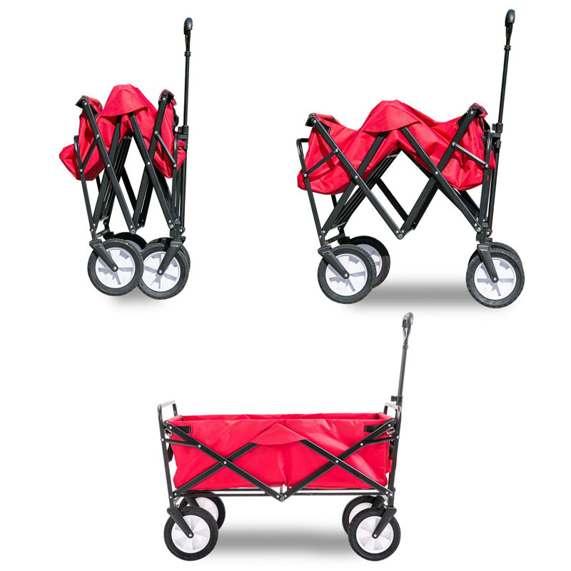 Lavender 25cm H x 80cm W x 44cm D 50kg Garden Portable Hand Truck Trolley, Red