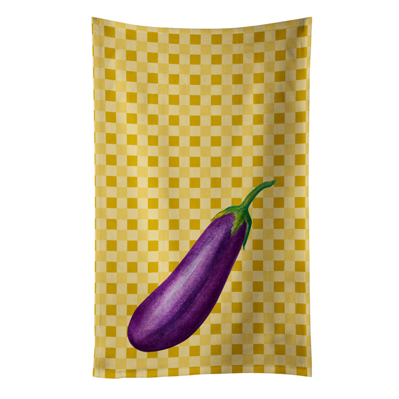 Chiffons à aubergine sur basketweave rectangulaire