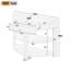Console en bois avec tiroir et tablettes-133712547