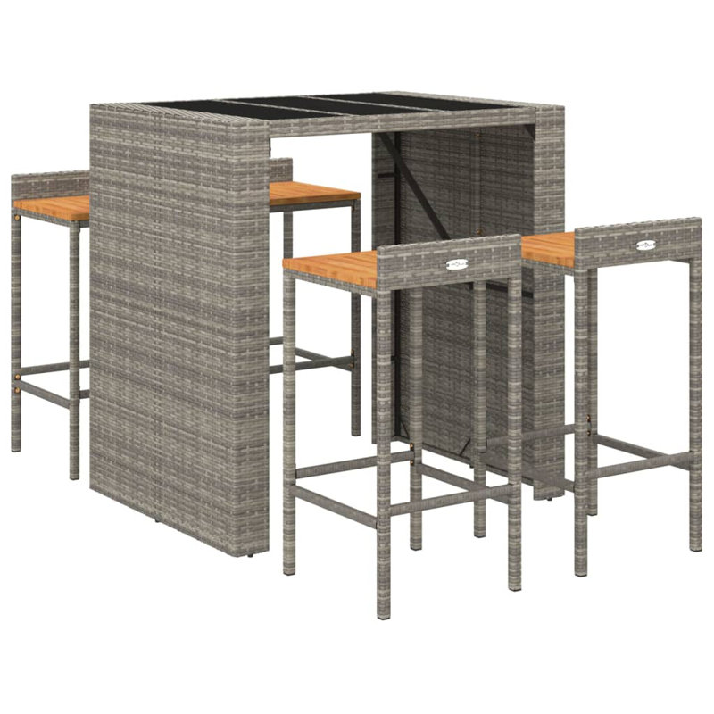 Fortunat 40cm Bar Set, Grey