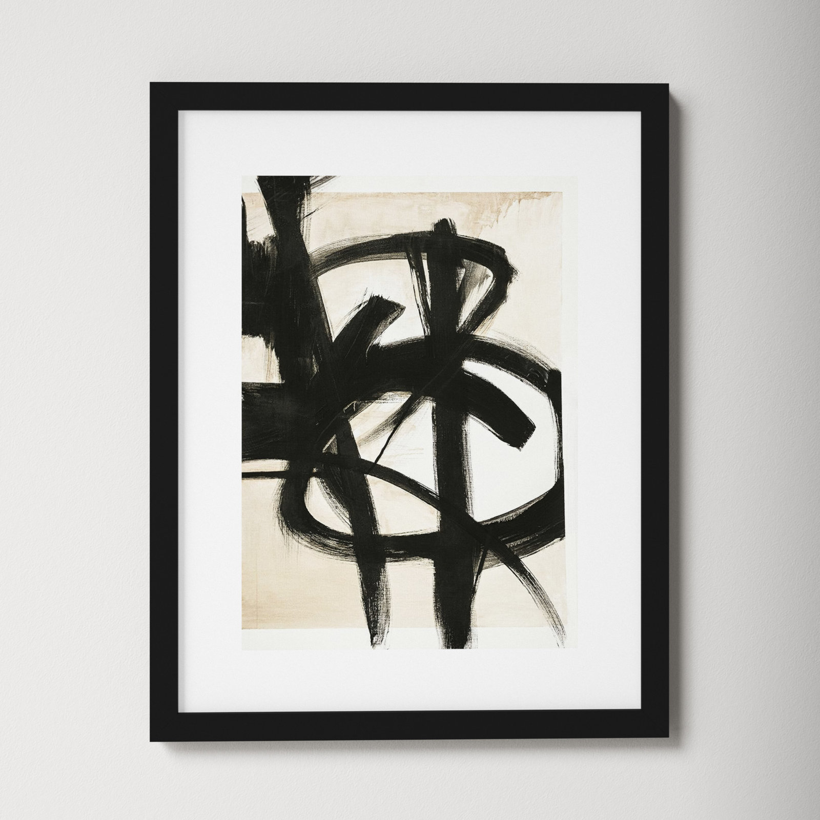 Graphical Shapes 7 Print, 19.12" H x 15.12" W x 0.88" D, Black Framed Paper