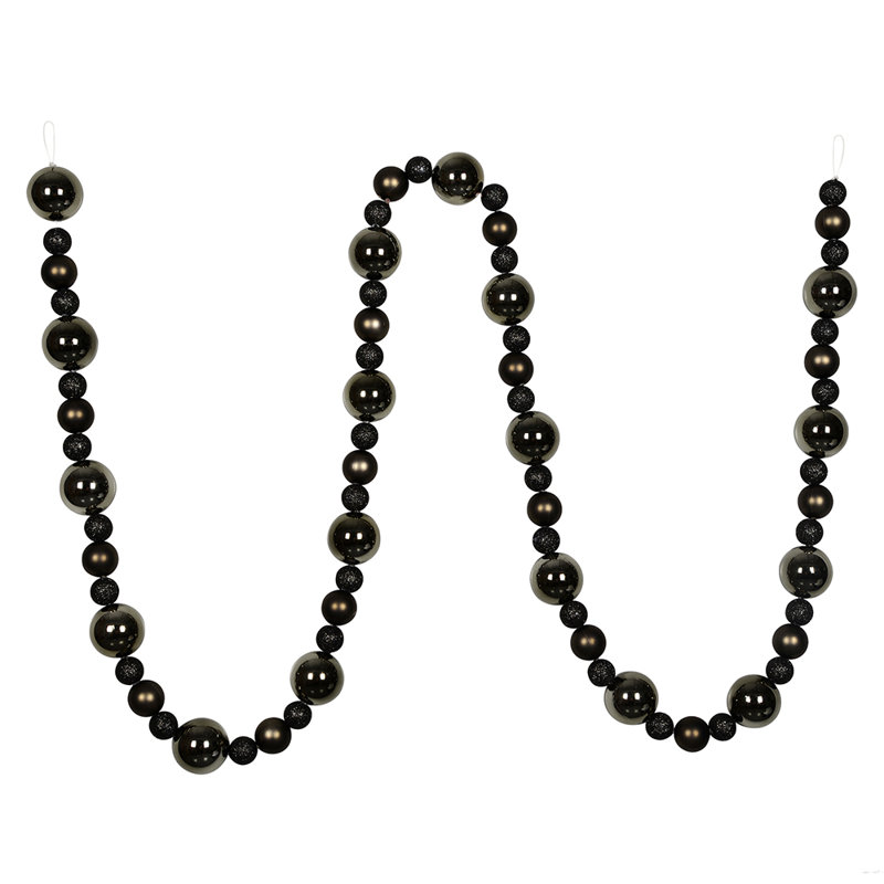 Guirlande de boules de Noël assorties 9 pi Huseby, Bronze