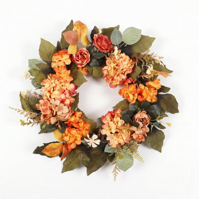 Couronne florale d'automne 19,7 po