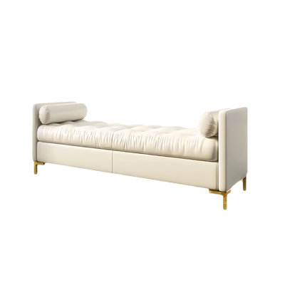 Minimalist Fabric End-of-Bed Bench Upholstered Bench