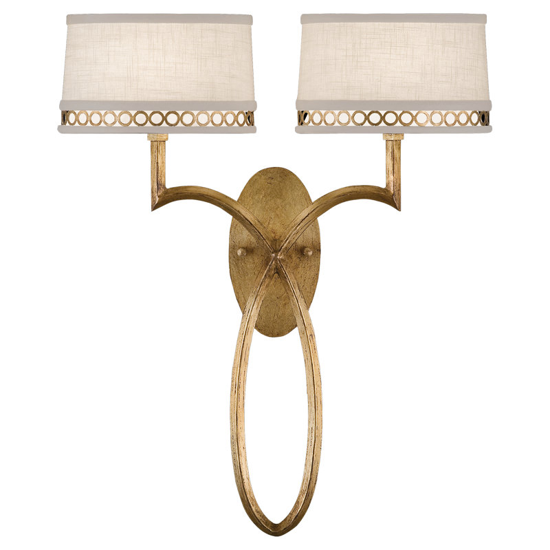 Allegretto 2 - Light Armed Sconce, Burnished Gold Leaf