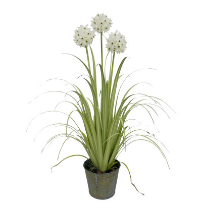 99cm Flowering Tree in Metal Planter