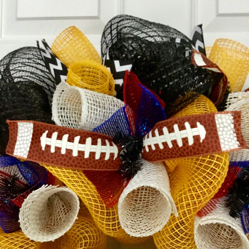 Football Wreath Pittsburgh Steelers