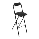 Portable Folding Bar Stool With Backrest Tall Bar Stools (1 Pcs, 27.56Inch)