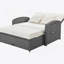 Chaise longue double en rotin PE pour 2 personnes avec dossier réglable en hauteur-916693229