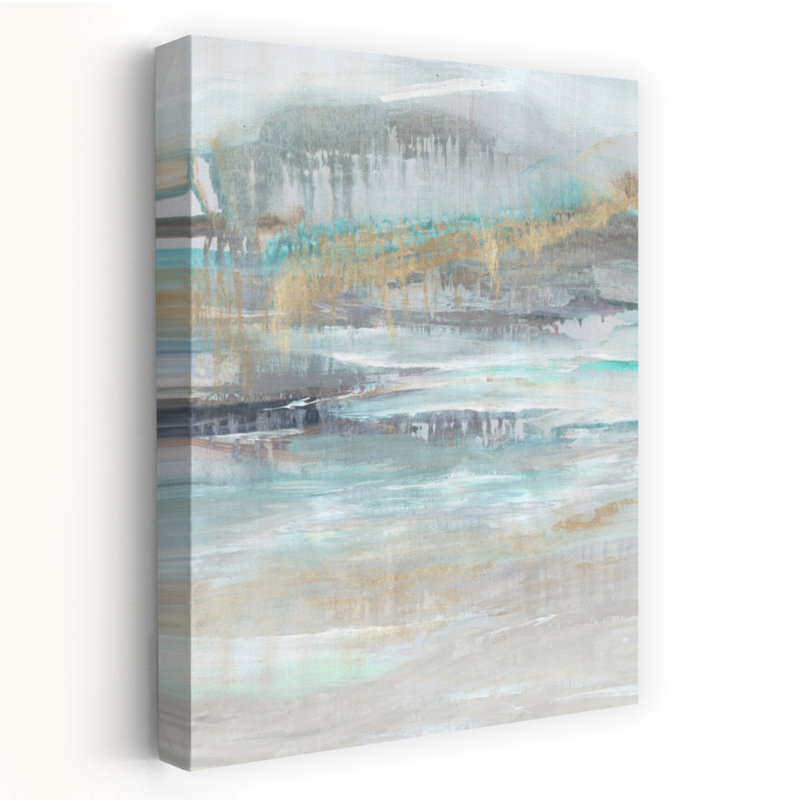 «Living In A Transient Dream Ii», peinture abstraite, art mixte, art contemporain, H 24 po x l 16 po