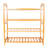 4-Tier Portable Bamboo Shoe Rack 12 Slats Natural Wood Color 26.8 Inch-1007414687