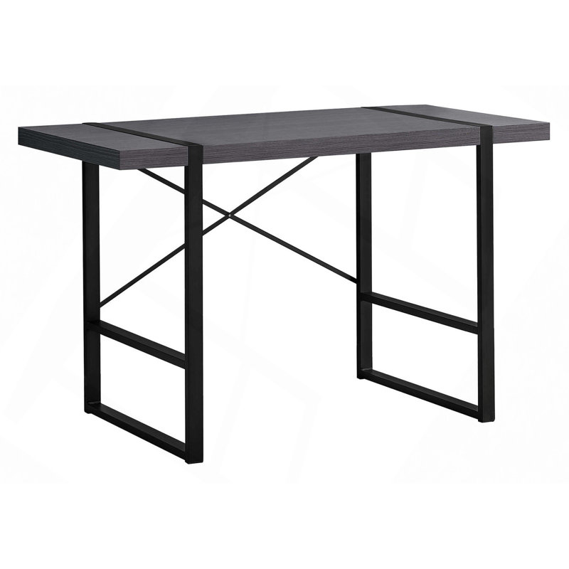 Computer Desk, Home Office, Laptop, 48"L, Work, Laminate Metal, Contemporary, Modern, 30" H x 49" W x 23.75" D, Dark Gray
