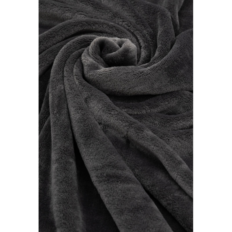 Agide Throw Blanket, Charcoal