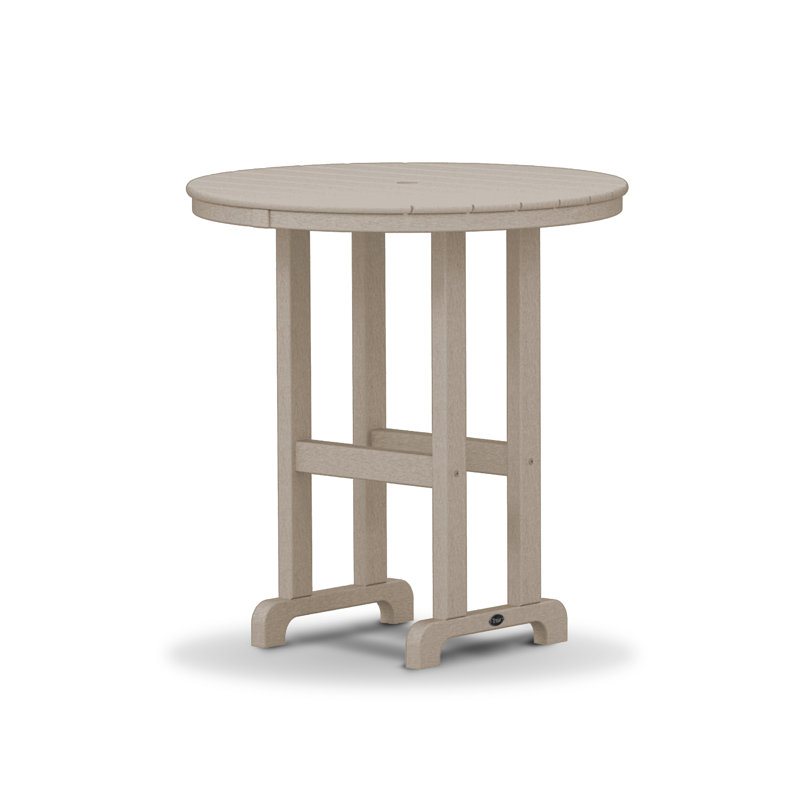Monterey Bay Round 36" Counter Table, 36" W x 36" L x 37" H, Sand Castle