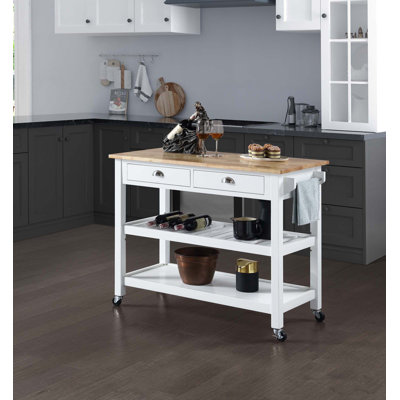 Chariot de cuisine en bois massif 45 po Carbin