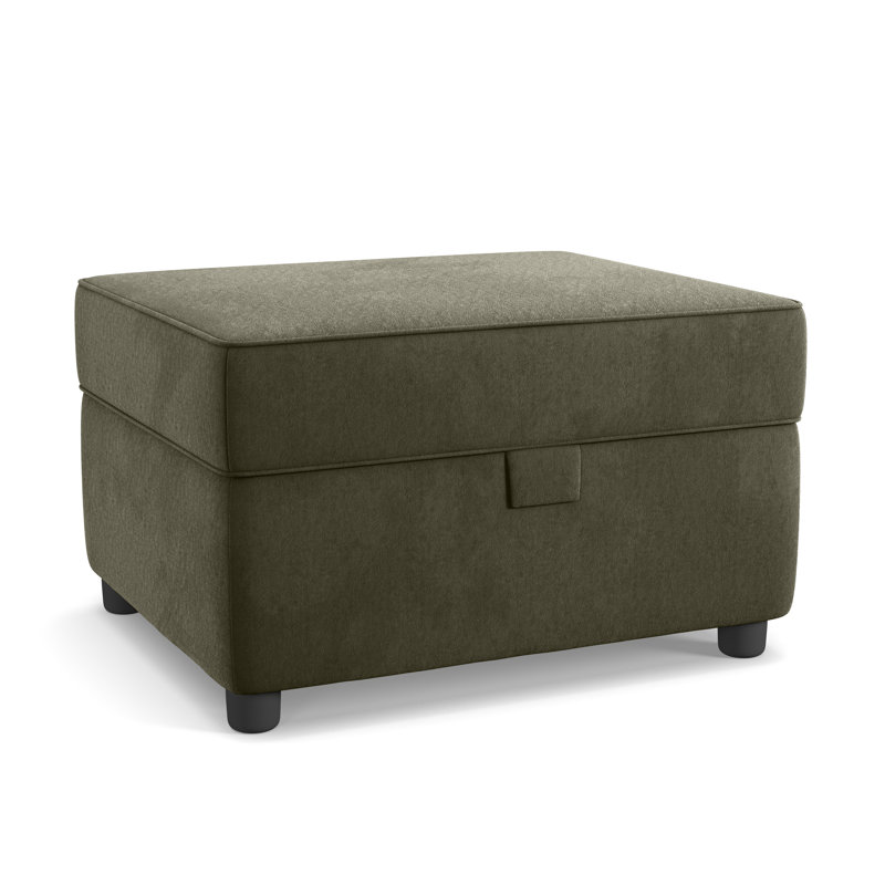 Laverton 62Cm Velvet Rectangle Storage Ottoman, Fern