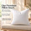 Insert de coussin décoratif carré blanc Continental Bedding - housse 100% coton, rembourrage 80% duvet et 20% plumes, plusieurs tailles-93653199
