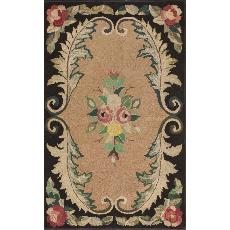 Tapis antique à motif de médaillons floraux de style européen