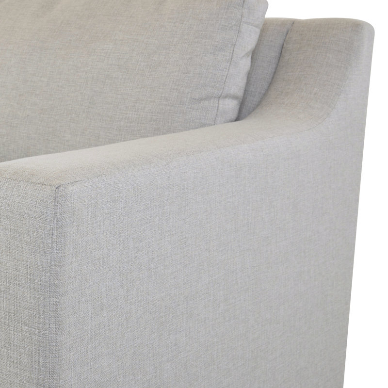 Canapé modulaire 2 pièces Rhodes, Orienté vers la gauche, Tissage natté ivoire Drusky Sustain®