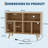 Record Player Stand with Vinyl Storage, Wood Turntable Table with Charging Station, Open Shelf Holder Up to 350 Albums for Living Room, Bedroom, Office-305373286