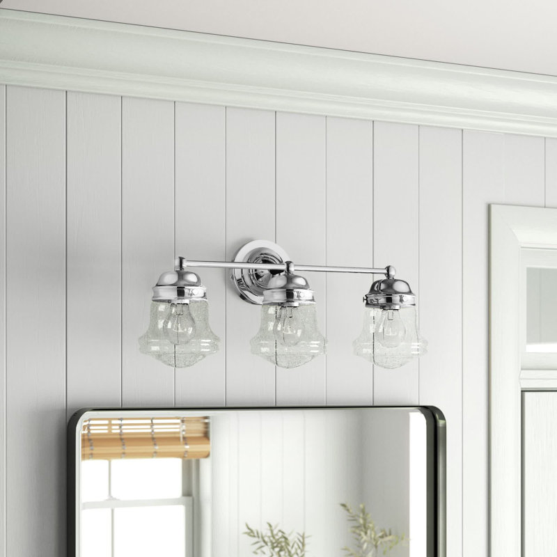 Éclairage de salle de bain à intensité variable 3 lumières Levi, Chrome