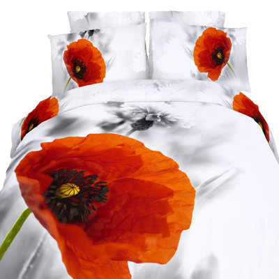 Ensemble de housse de couette pour lit simple 4 pièces NoveltyPoppies