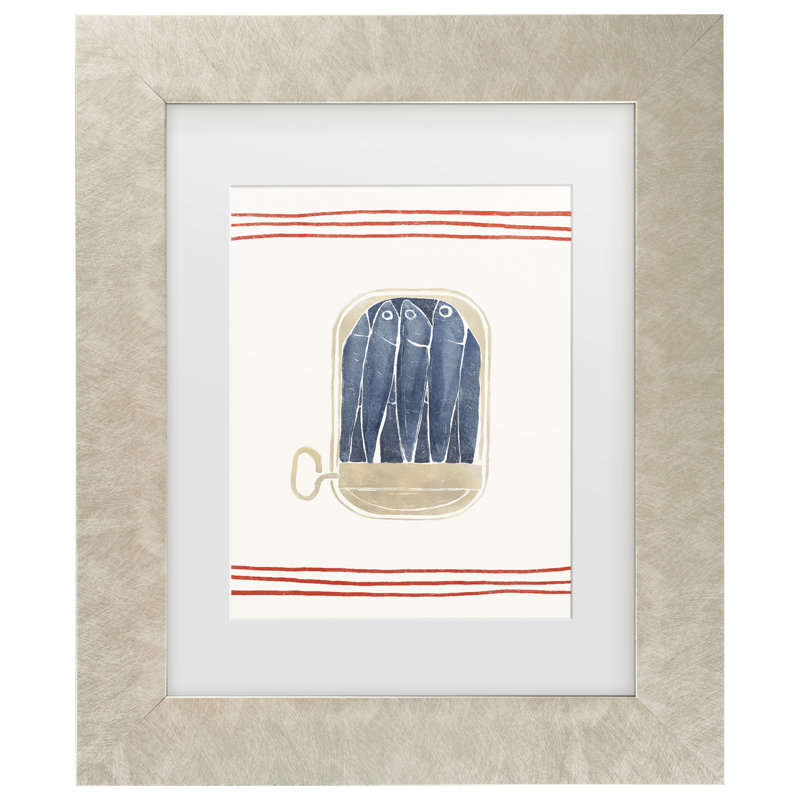Œuvre encadrée «rouleau yuyu pont sardines», H 19,5 po x l 23,5 po, Crème