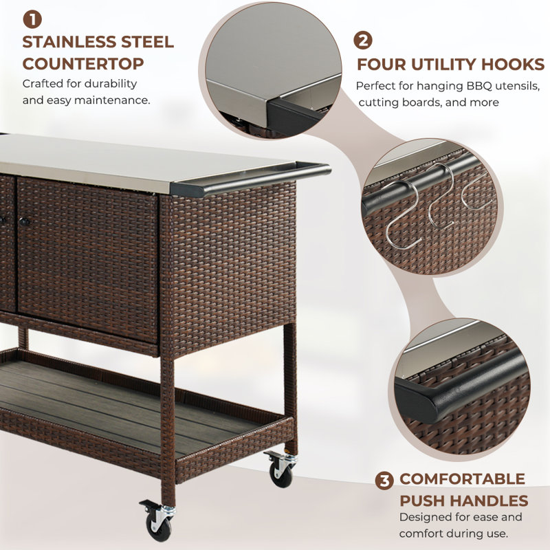 Casellas Bar Cart - Stylish & Functional | Wayfair