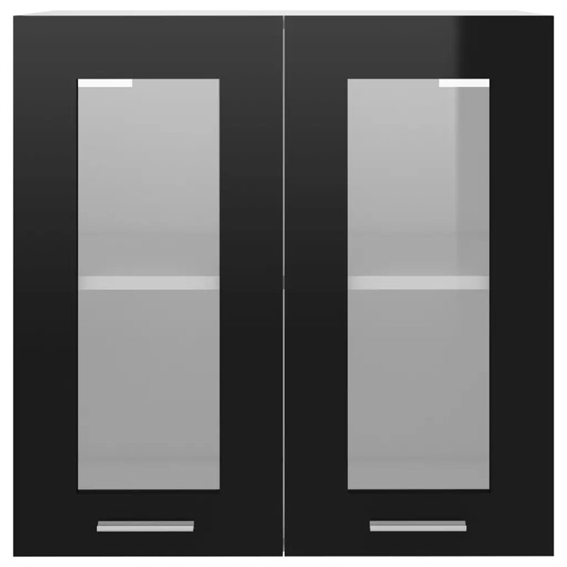 Hanging Glass Cabinet Lyon, Black