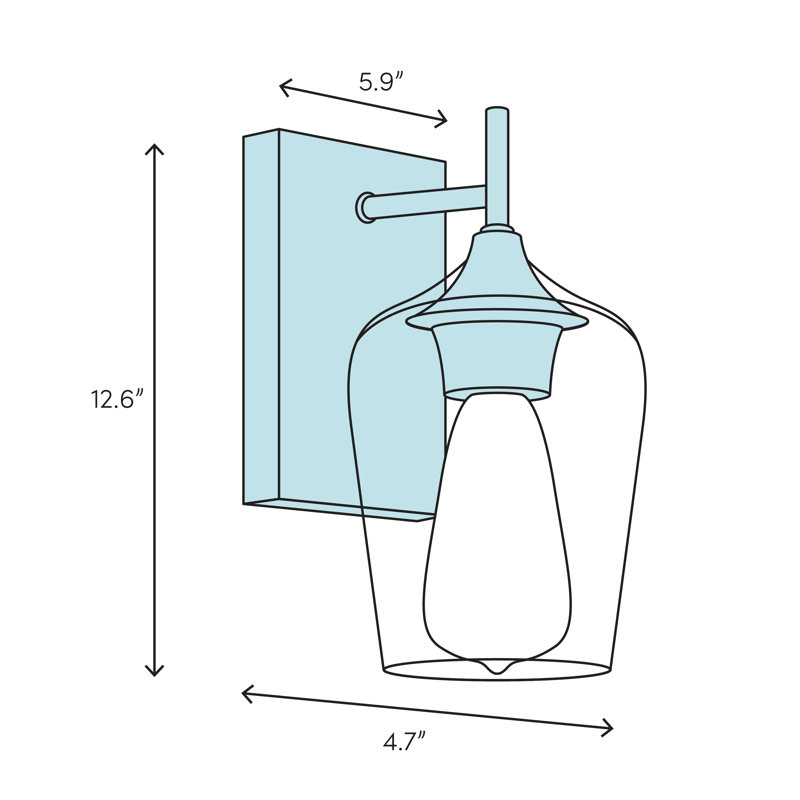 Diahna Steel Armed Sconce