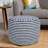 Mineo Coastal Striped Ottoman Pouf