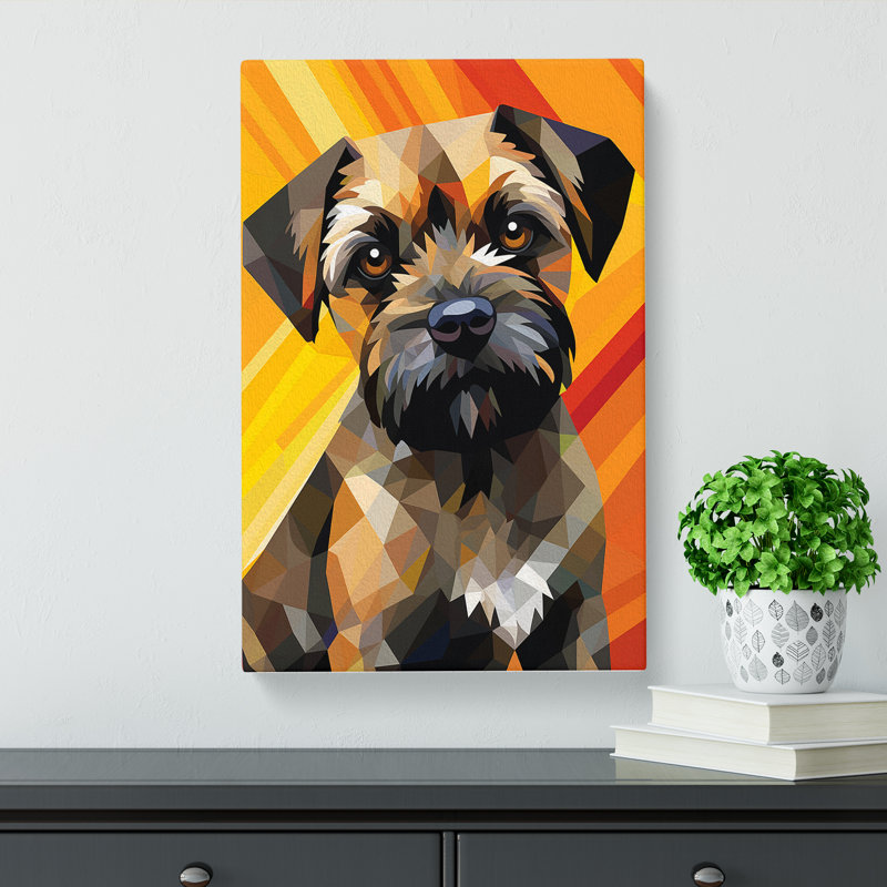 Border Terrier Op No.2 - Wrapped Canvas, 60cm H x 40cm W x 3cm D