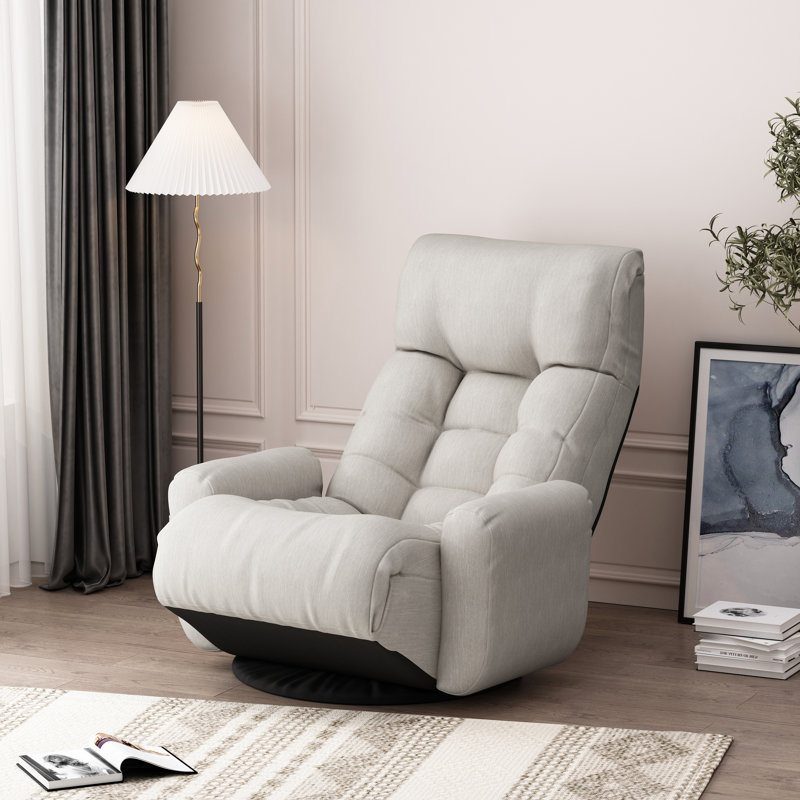 Trule Adjustable Reclining Ergonomic Swiveling Floor Game Chair, Gray