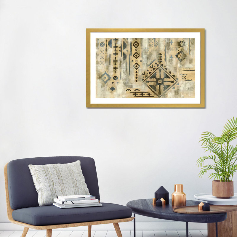 «Scandanavian Mood I» par Silvia Vassileva - reproduction, H 16 po x l 24 po x P 1 po, Toile encadrée d'or, Blanc