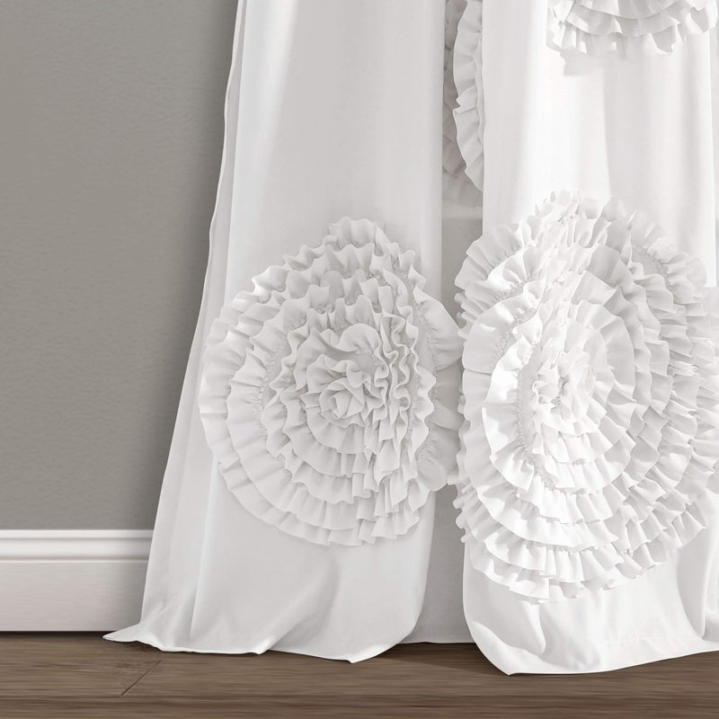 Semi Sheer Single Curtain Panel, White, 54" W x 84" L