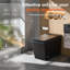 Toilette intelligente BCANHome Black Square avec lavage de bidet avancé, couvercle à ouverture automatique, chasse automatique à 1,28 GPF, siège chauffant à jet double siphon, lavage à chaud et sécheuse, fermeture en douceur, télécommande, stérilisation UV