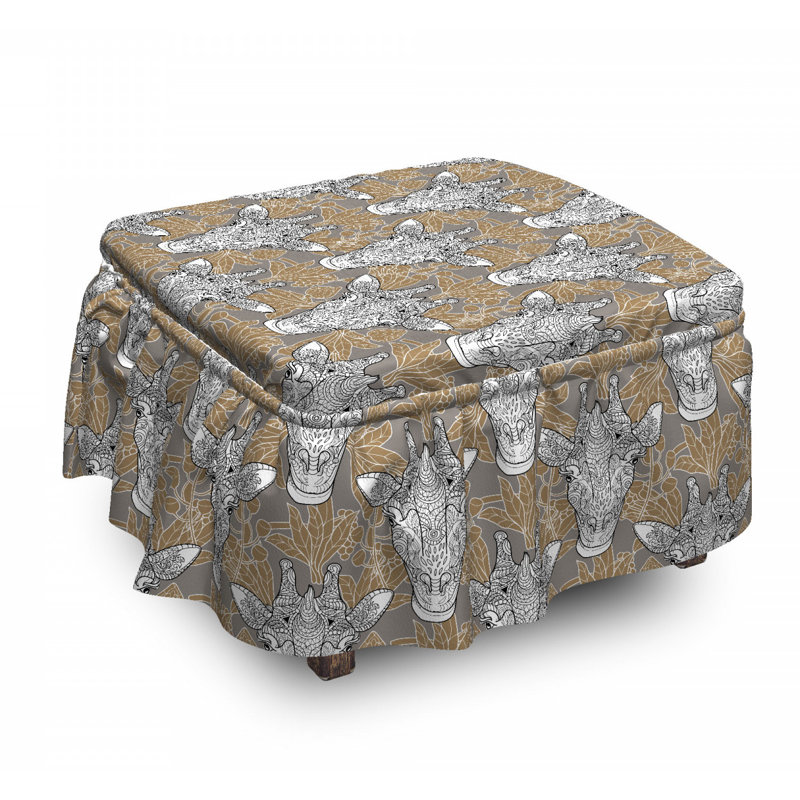 Housse pour repose-pieds doodle heads
