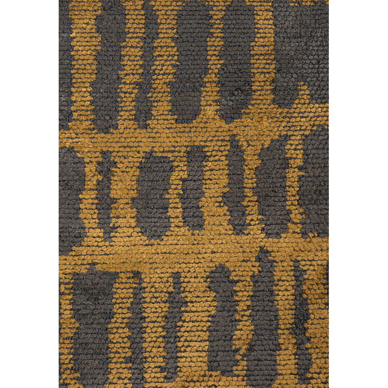 Tapis contemporain à motifs abstraits rectangulaires, Rectangle 6 pi 7 po x 9 pi 10 po
