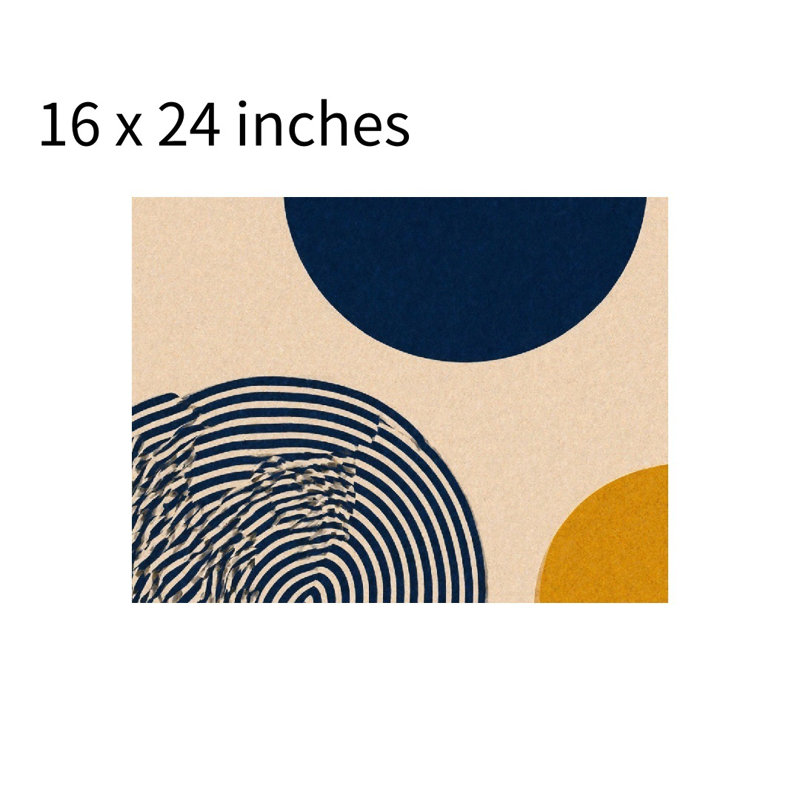 Geometric Circle Pattern Bath Rug, 16 X 24