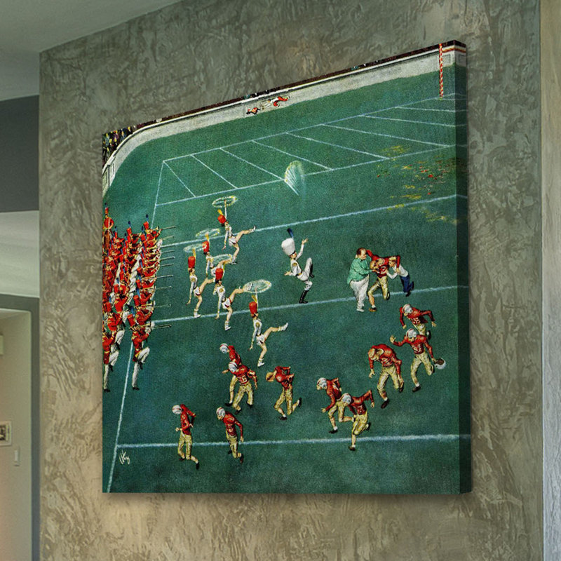 Marching Band At Halftime by Thornton Utz - Wrapped Canvas Painting, 45cm H x 45cm W