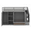 Lit mezzanine fonctionnel avec tablettes, armoires et tiroirs-1442688106