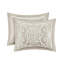 Très grand édredon très grand en taupe avec 100% coton et superbe broderie en chenille pour lit-119384069-119384070